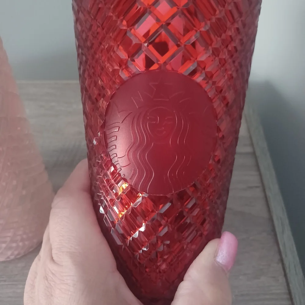 Starbucks Lot Of 2 Jeweled Tumblers No Straws