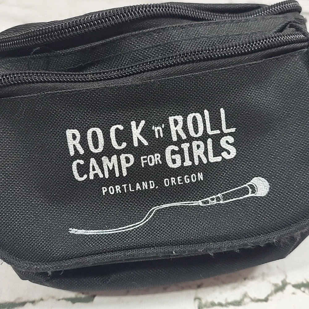 Rock 'n Roll Camp For Girls Fanny Pack‎ Black Waist Hip Bum Bag Portland Oregon