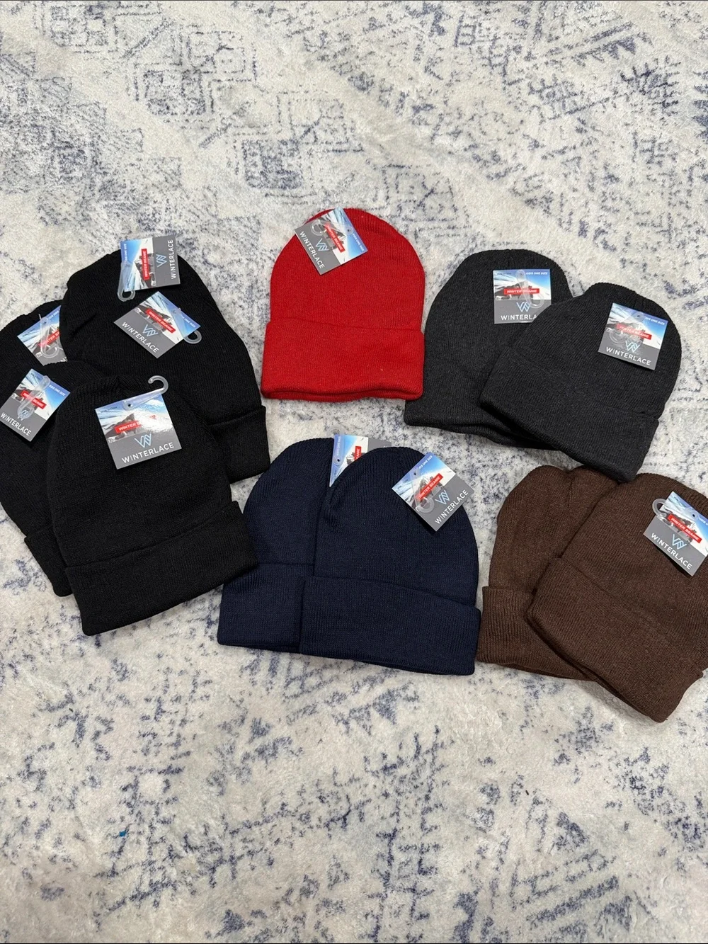 Kids Knit Beanie - Red, Black, Navy, Gray, Brown