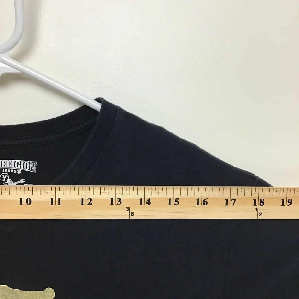 True Religion mens short sleeve spellout tee shirt medium