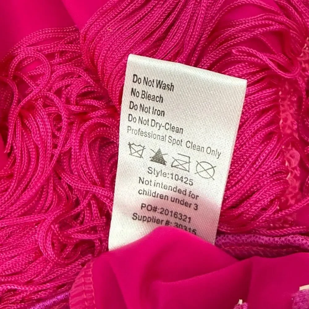 Weissman Showtime Fuschia Pink Sequin Dance Costume US Size IC 7-8 Intermediate