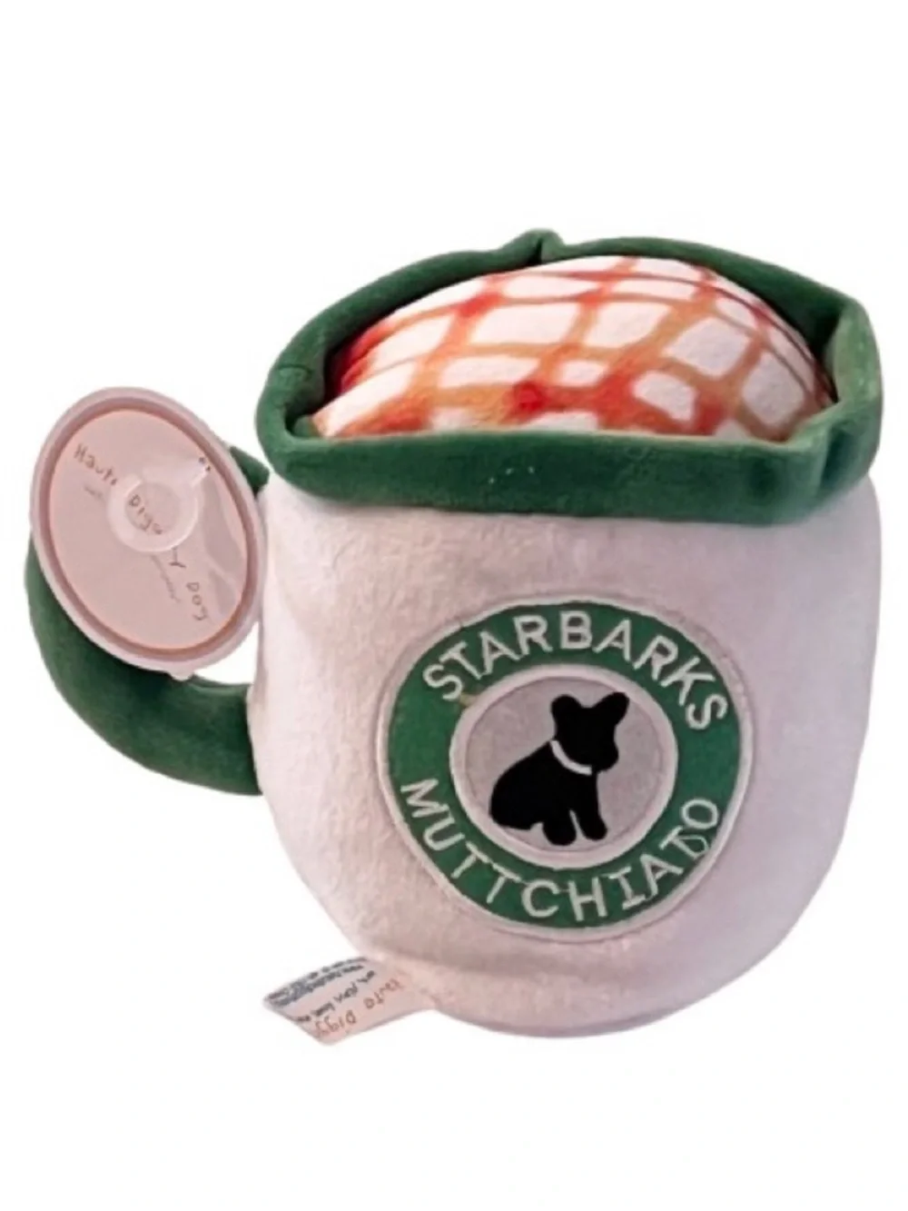 🆕 - Haute Diggity Dog-Starbarks Muttchiato Coffee Cup Squeaky Plush Dog Toy.