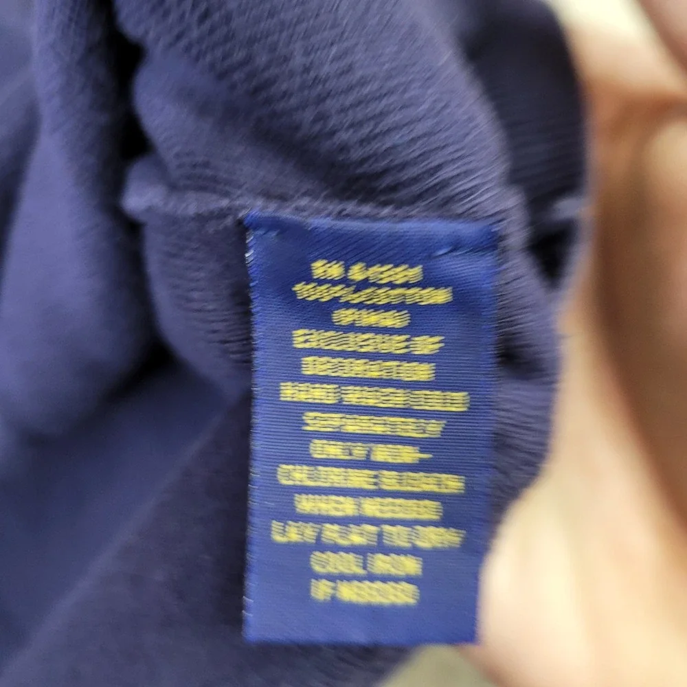 Polo Ralph Lauren V-Neck Sweater Mens 2XL Blue Pima Cotton Long Sleeve Pullover
