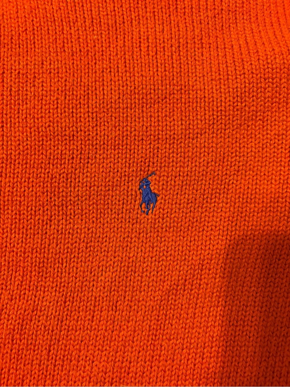 Polo Ralph Lauren Orange 100% Cotton Crewneck Sweater Size L
