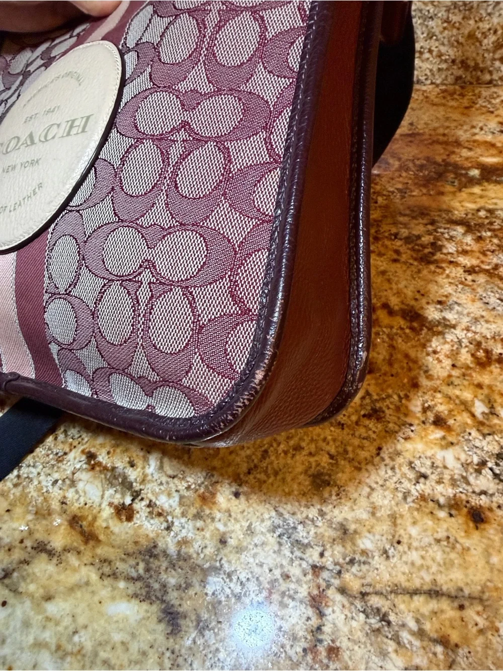 Coach Dempsey File Bag in Signature Jacquard with Varsity Stripe & Patch