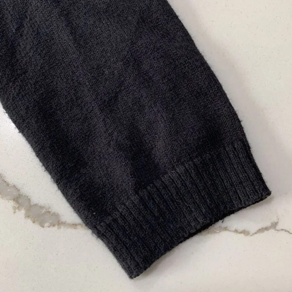 Justice | Black Button Down Fuzzy Girls Cardigan Sweater Size 8