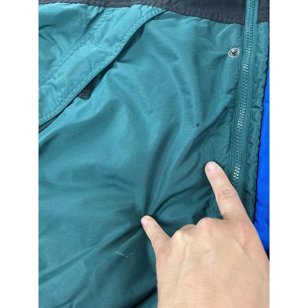 Columbia Jacket Mens XL Green Puffer Insulated Lined Full Zip Pockets Winter