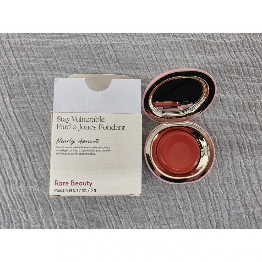 Rare Beauty Stay Vulnerable Melting Blush Nearly Apricot Cream Blush 0.17oz New