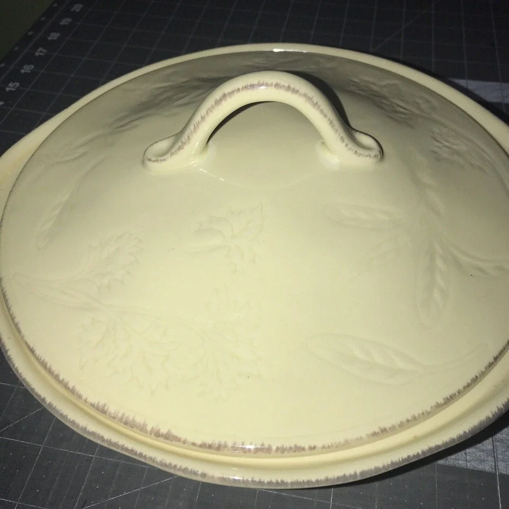 Rachael Ray Cucina Stoneware Casserole Dish Lid 2‎ QT Beige 4