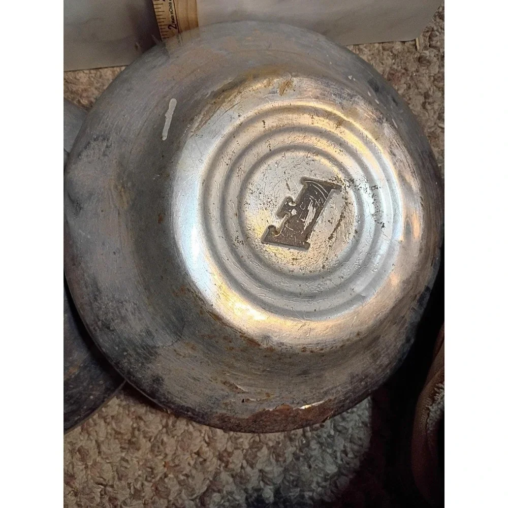 Vintage Ford Hubcaps Chrome Metal Wheel Covers Set of 4 Block F Logo 9.5 Inch
