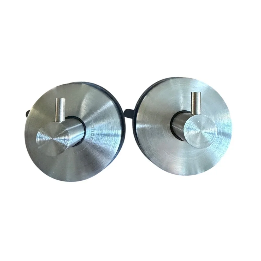 Brushed‎ Stainless Steel Suction Cup Coat Hooks 2-Pack Storage Organization