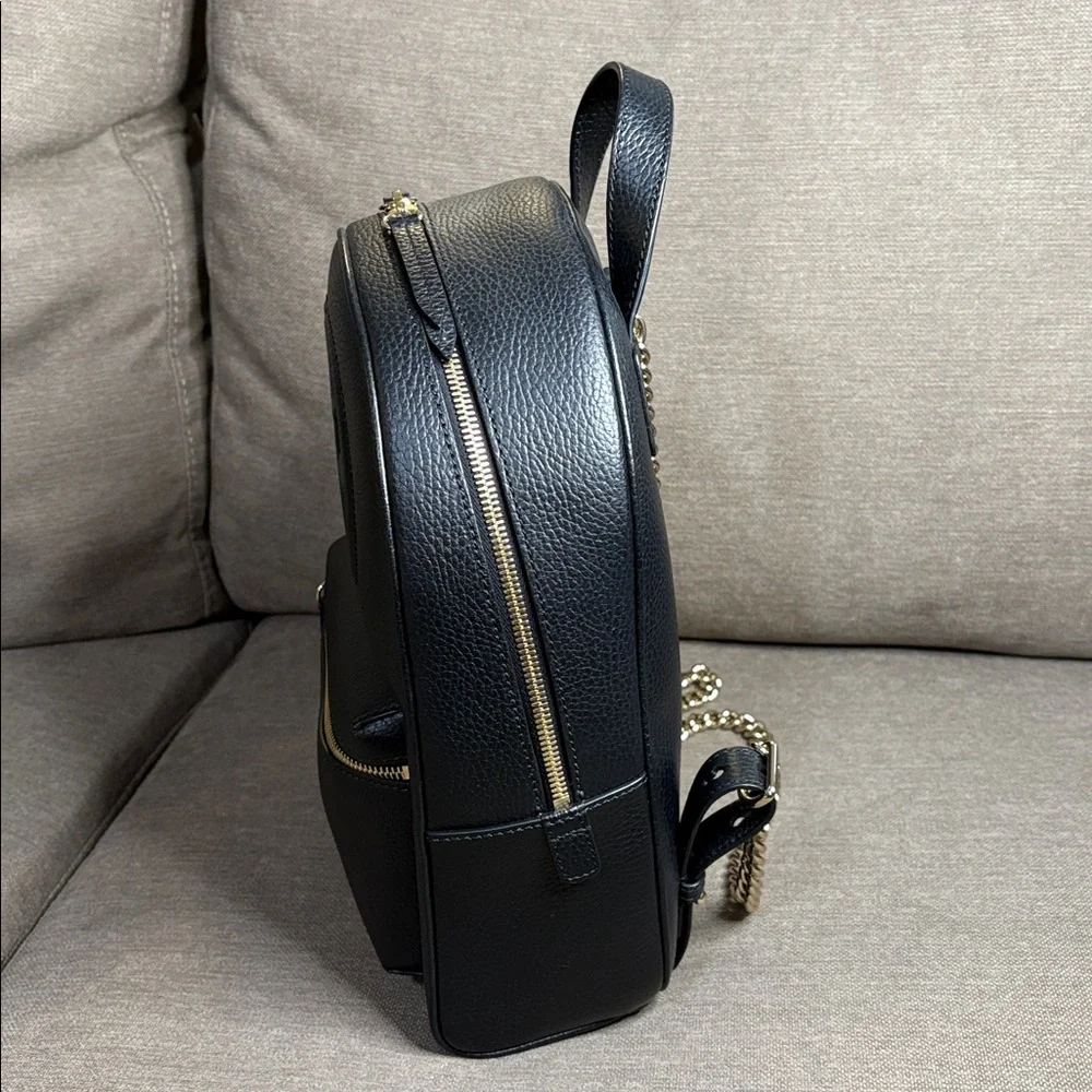 Gucci Soho Interlockcing GG Black Leather Backpack