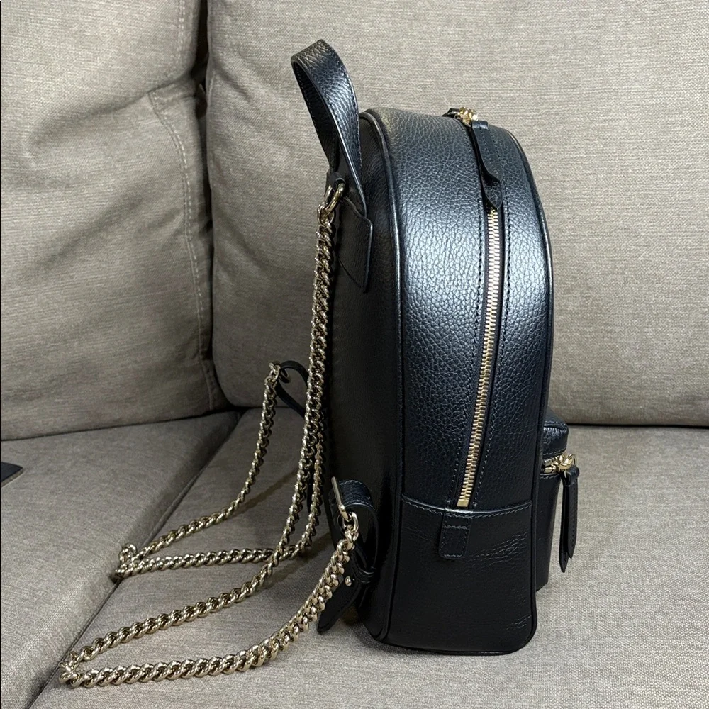 Gucci Soho Interlockcing GG Black Leather Backpack