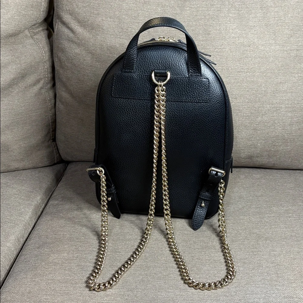 Gucci Soho Interlockcing GG Black Leather Backpack
