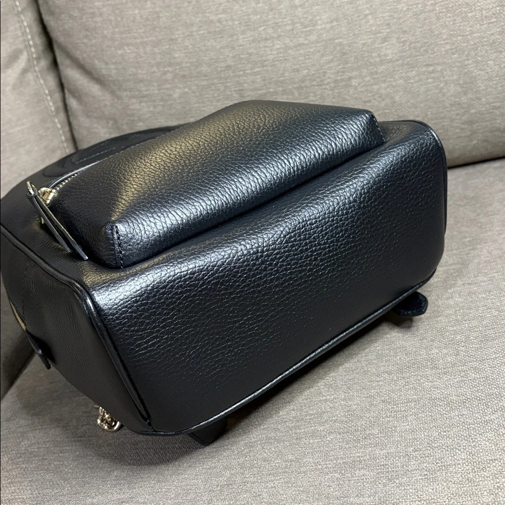 Gucci Soho Interlockcing GG Black Leather Backpack