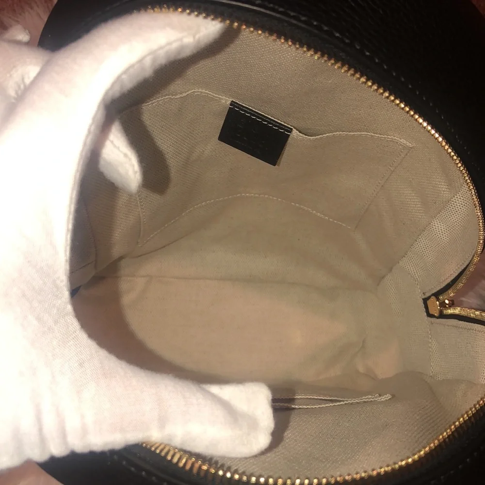 Gucci Soho Interlockcing GG Black Leather Backpack