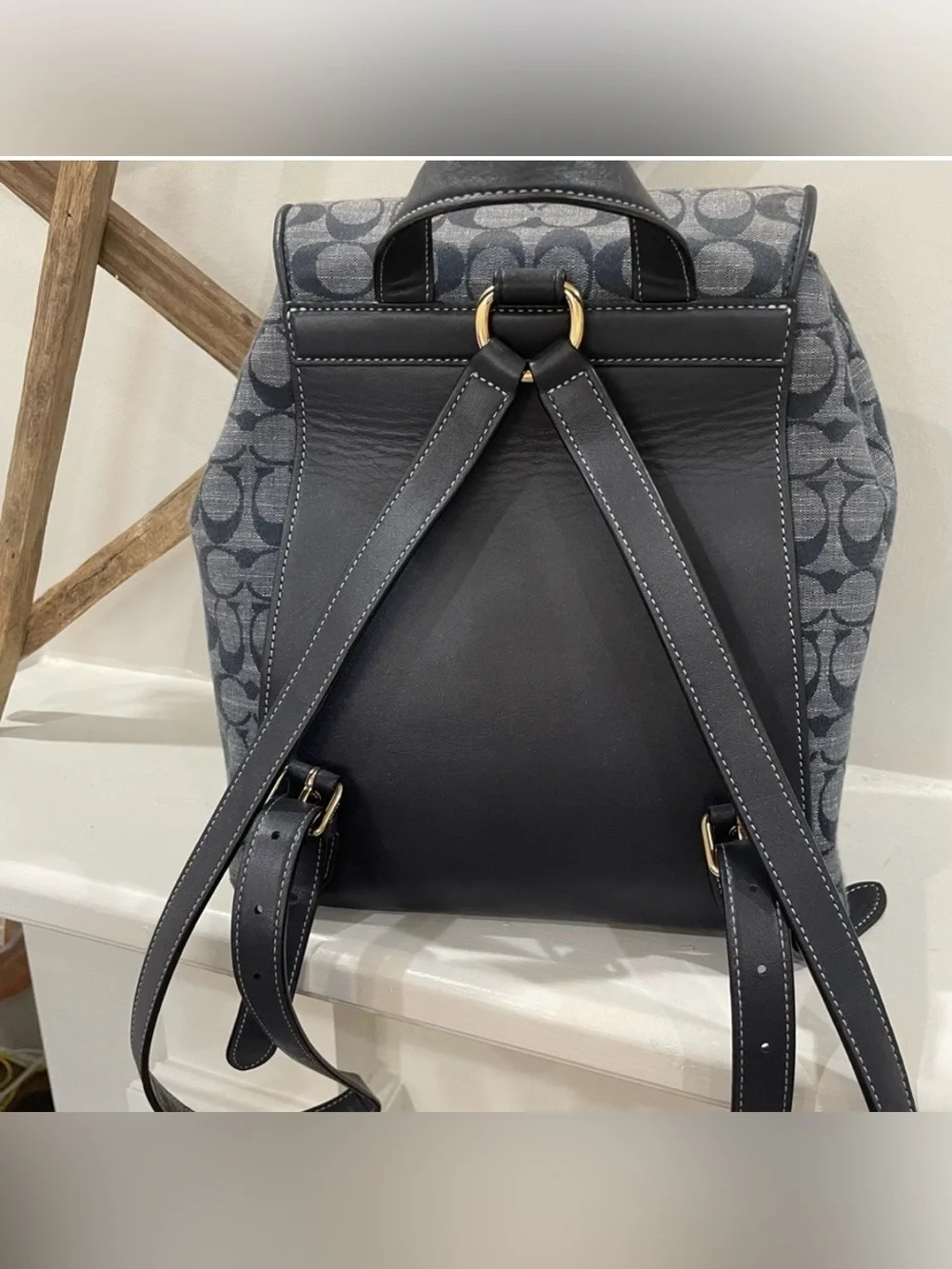 COACH Kleo Backpack in Signature Chambray + Matching Wallet