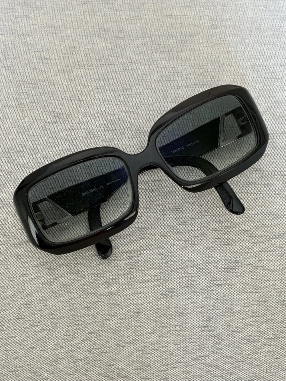 Miu Miu Black Square Women's Designer Sunglasses