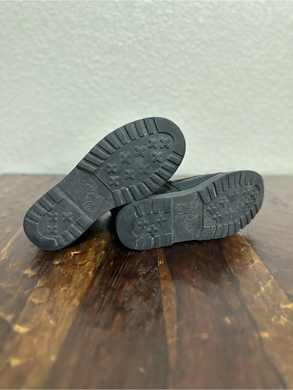 Cat & Jack Black Finch Lace-Up Kids Ankle Boots