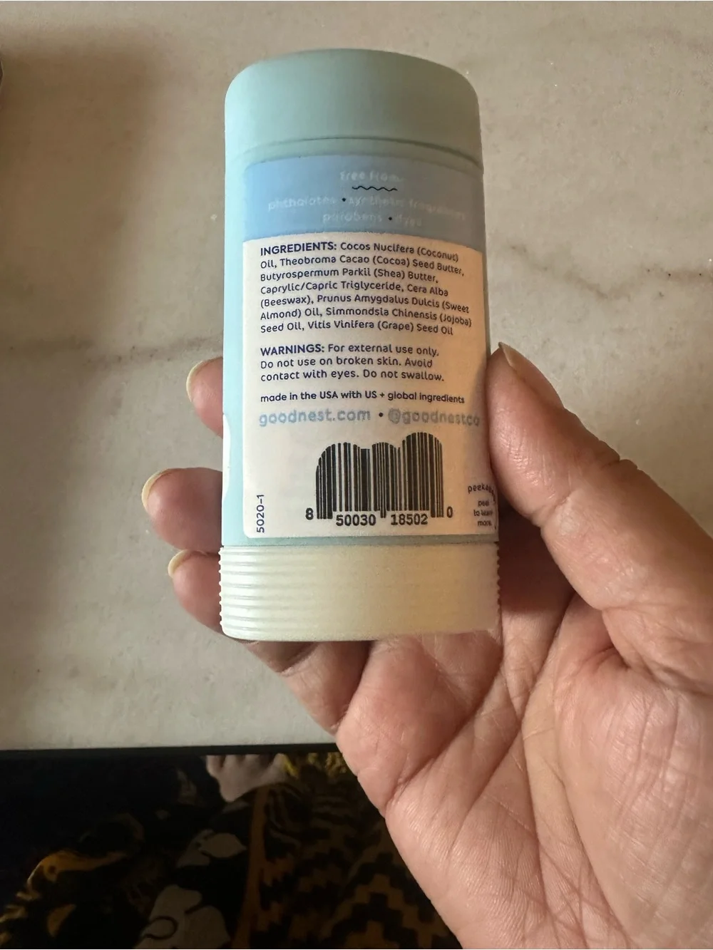 Soothing Baby Balm Moisturizer Stick - Pure Light Blue