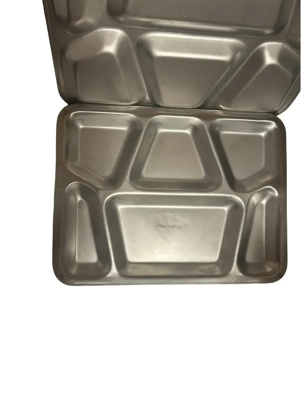 Vintage Nash Metalware Aluminum Compartment‎ Lunch Trays Set of 4