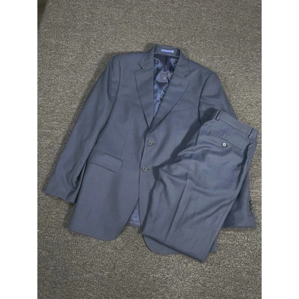 Charles Tyrwhitt 2 Piece Suit Men's 38R Pants 33x31 Blue Wool Slim Fit