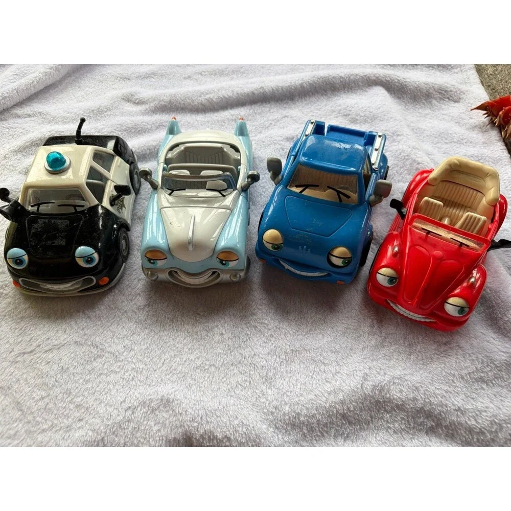 Chevron Cars Lot of 4 Plastic Toy Cars