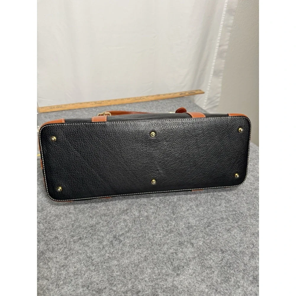 Dooney‎ & Bourke Large Domed Satchel Purse Bag Black Shoulder Strap & Dust Bag