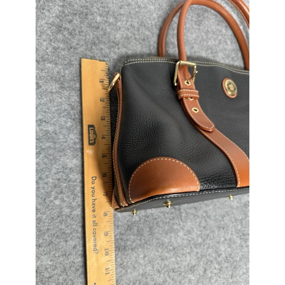 Dooney‎ & Bourke Large Domed Satchel Purse Bag Black Shoulder Strap & Dust Bag