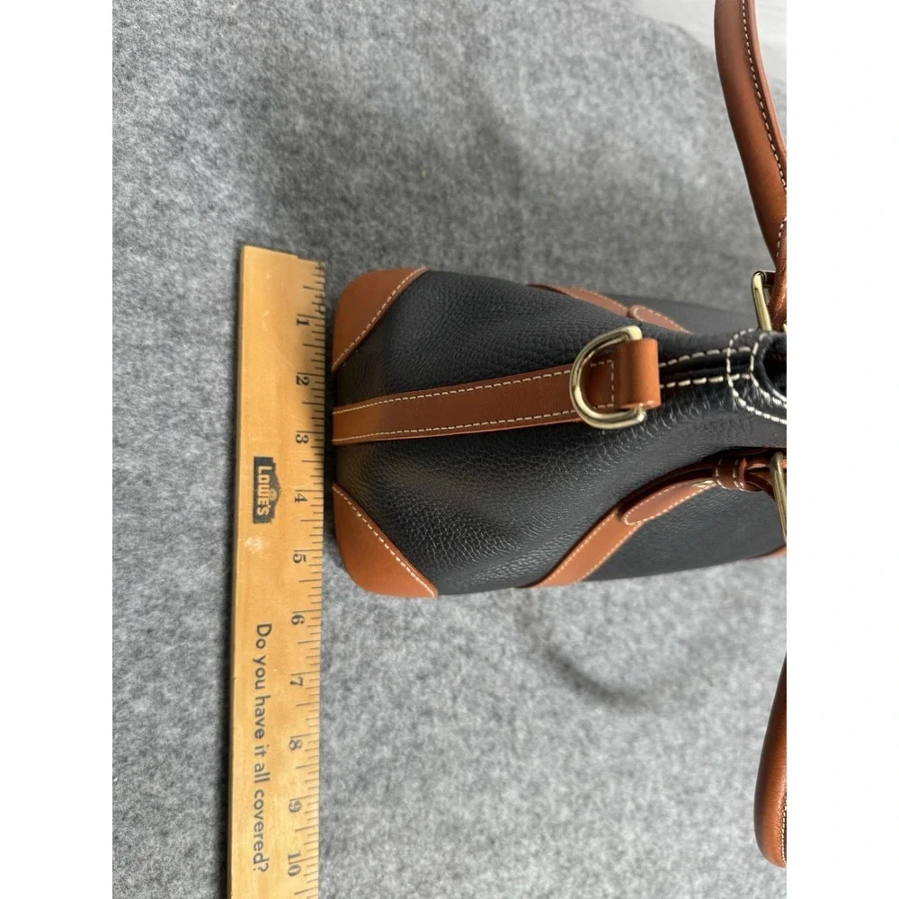 Dooney‎ & Bourke Large Domed Satchel Purse Bag Black Shoulder Strap & Dust Bag