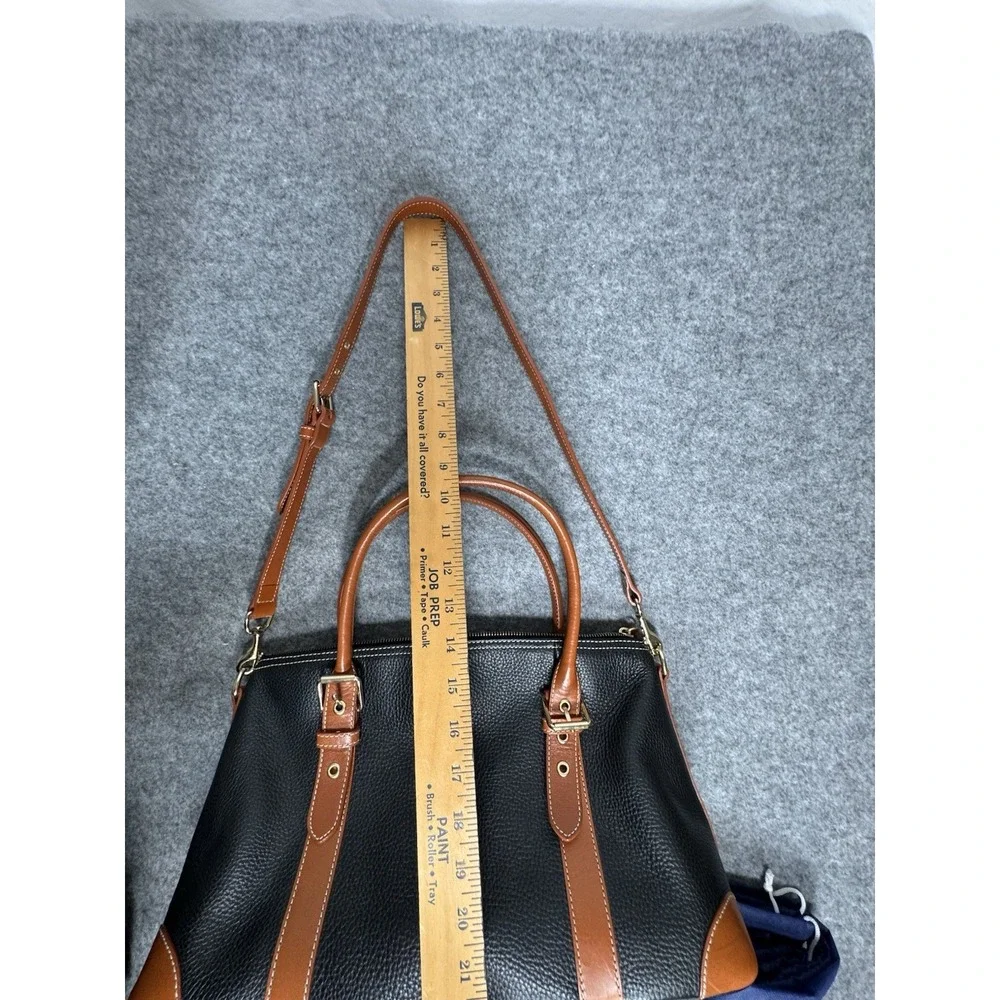 Dooney‎ & Bourke Large Domed Satchel Purse Bag Black Shoulder Strap & Dust Bag
