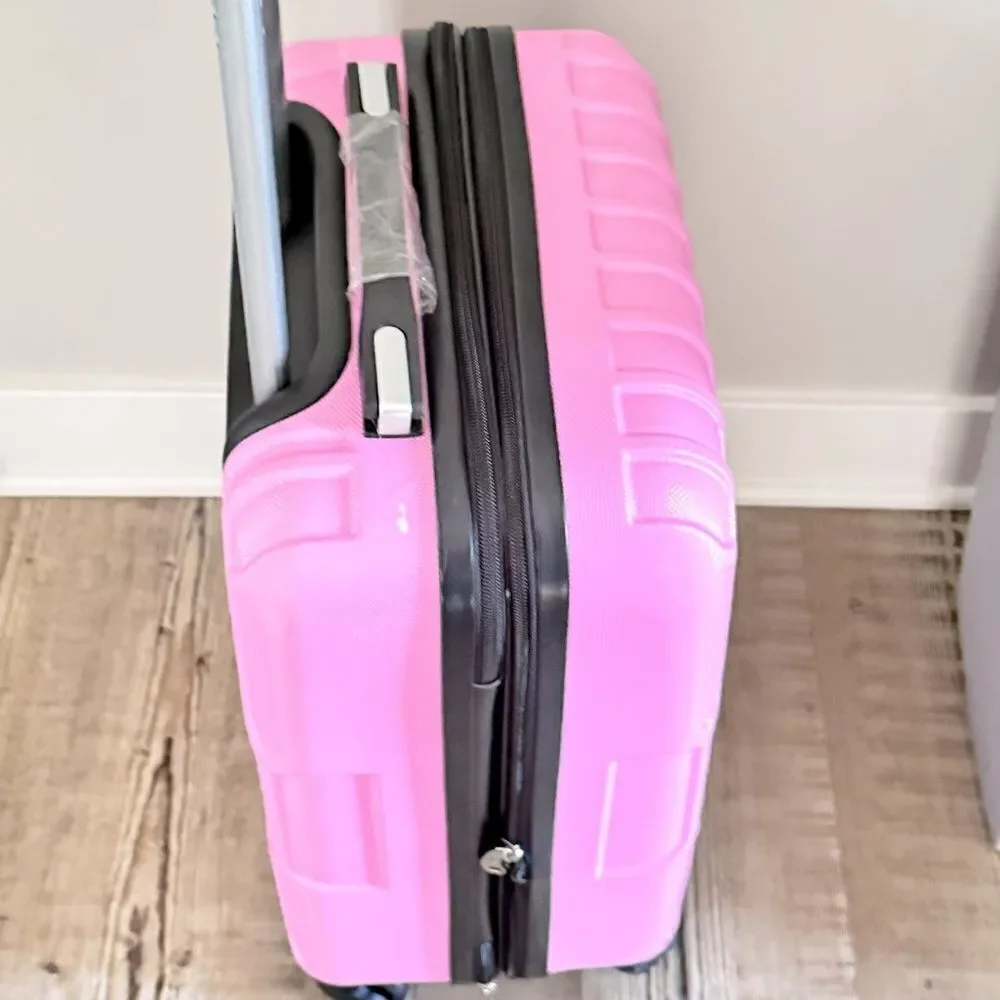 AMKA Honeycomb 20 in. Carry-On Expandable Spinner Suitcase luggage pink