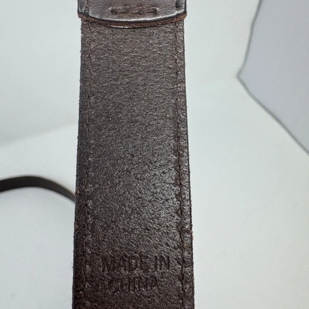 Ralph Lauren Kids Dark Brown‎ Leather Belt Gold Buckle 38 9108005-210 Uniform