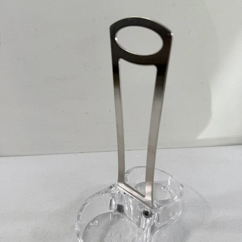 Pampered Chef Salt & Pepper Grinder Replacement Caddy Holder‎ Acrylic Stainless