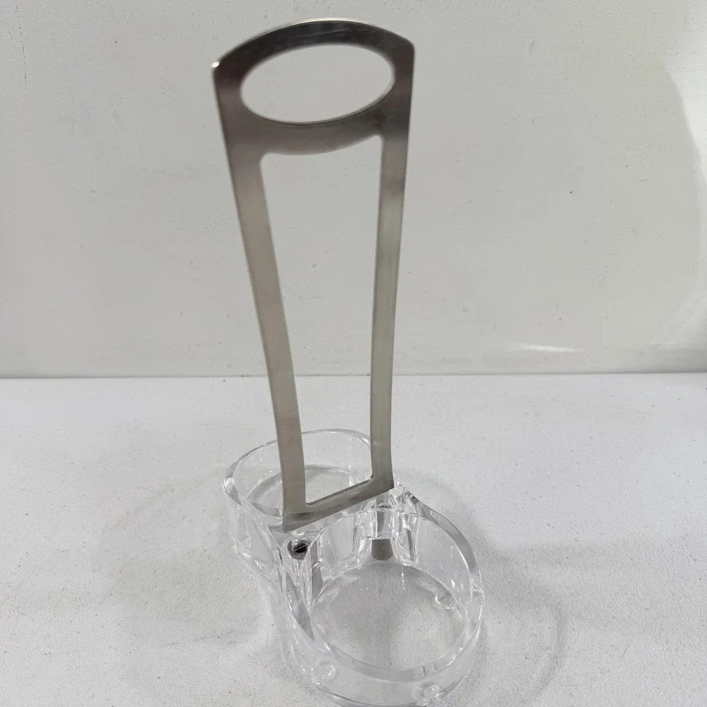 Pampered Chef Salt & Pepper Grinder Replacement Caddy Holder‎ Acrylic Stainless