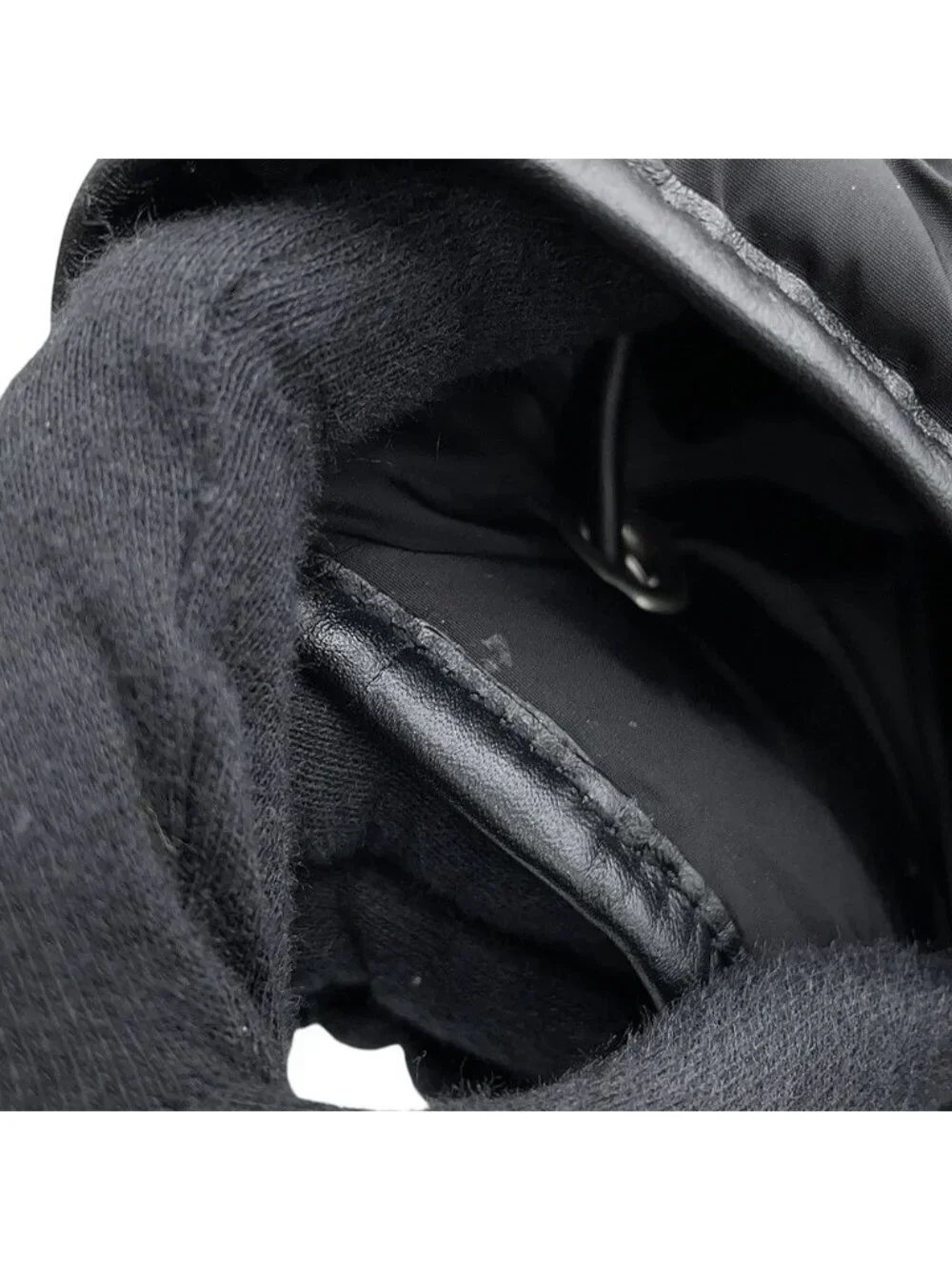 Saint Laurent Paris Shoulder Bag Rive Gauche Nylon Black
