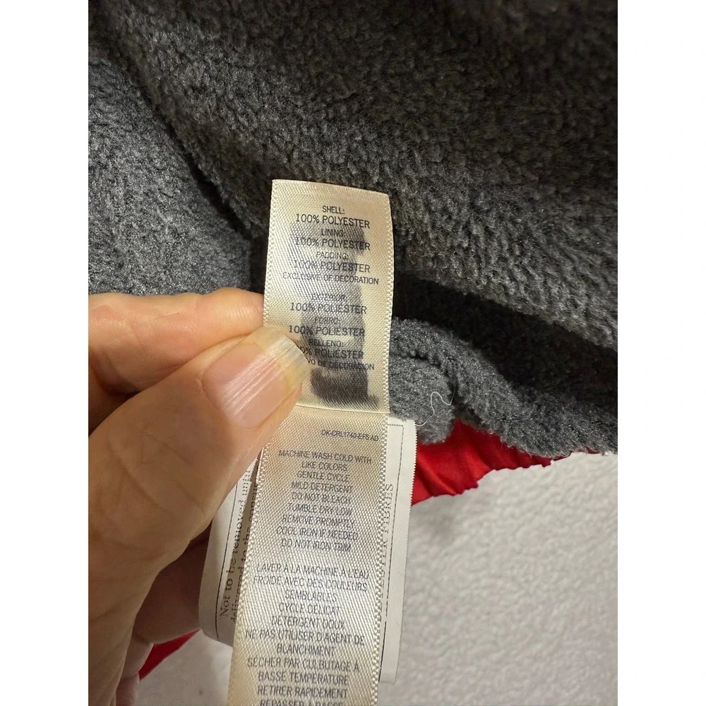OshKosh B'gosh Kids Puffer Jacket Size M 5-6 Red Navy‎ Blue Hooded