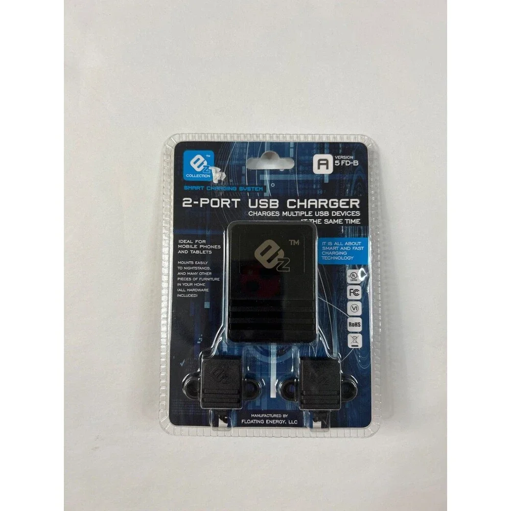 EZ Collection Smart Charging System 2-Port USB Charger A 5 FD-B NEW In Box