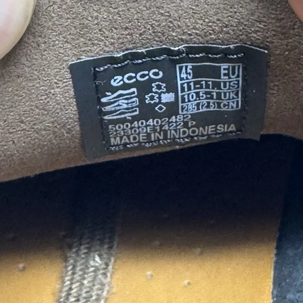 ECCO Fusion Plain Toe Oxfords Nubuck Leather  Brown  Mens Size 11