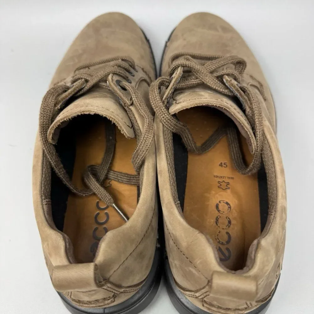 ECCO Fusion Plain Toe Oxfords Nubuck Leather  Brown  Mens Size 11