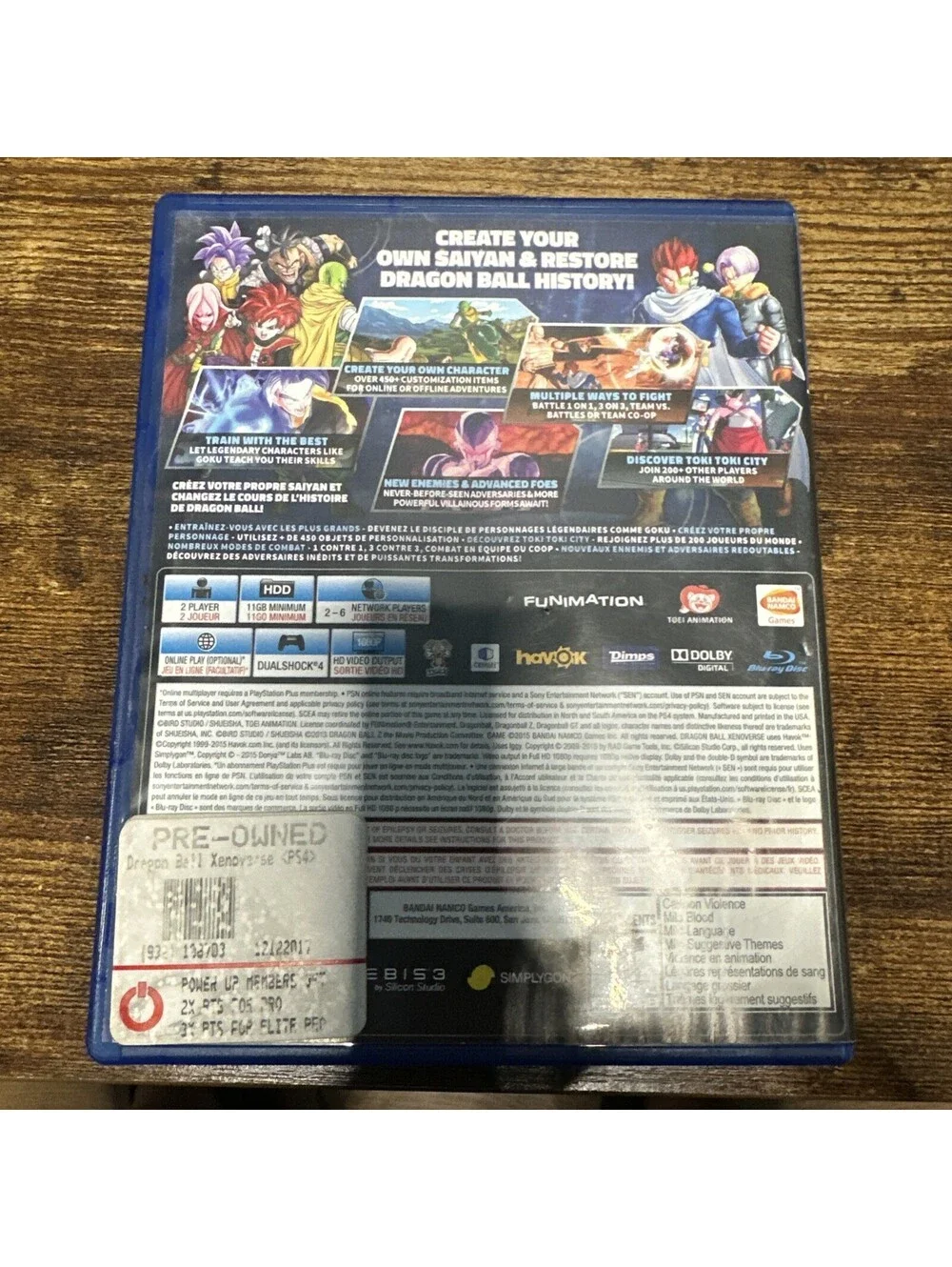 Dragon Ball XenoVerse (2015) Sony PS4 CIB Cleaned & Tested