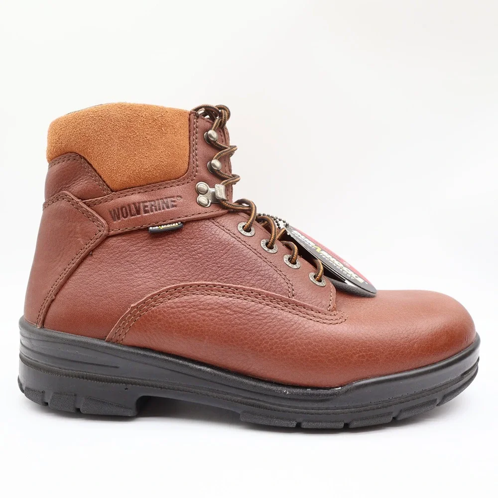 Wolverine DuraShocks SR Work Boots Men 9M Brown Leather New NWT W03122