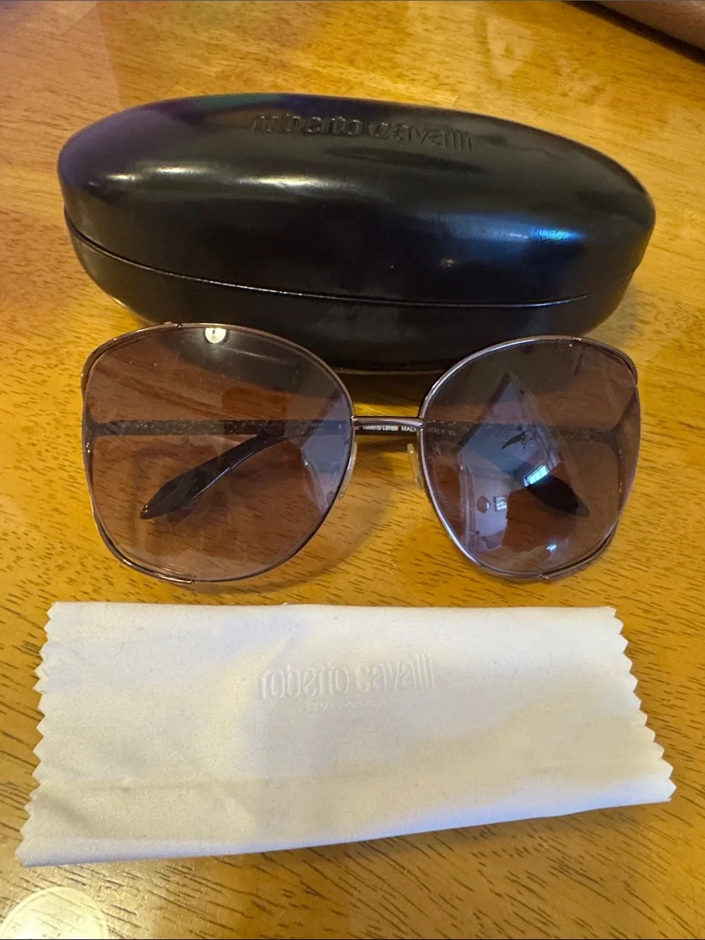Roberto Cavalli Lilac Gradient Oversized Women's Sunglasses