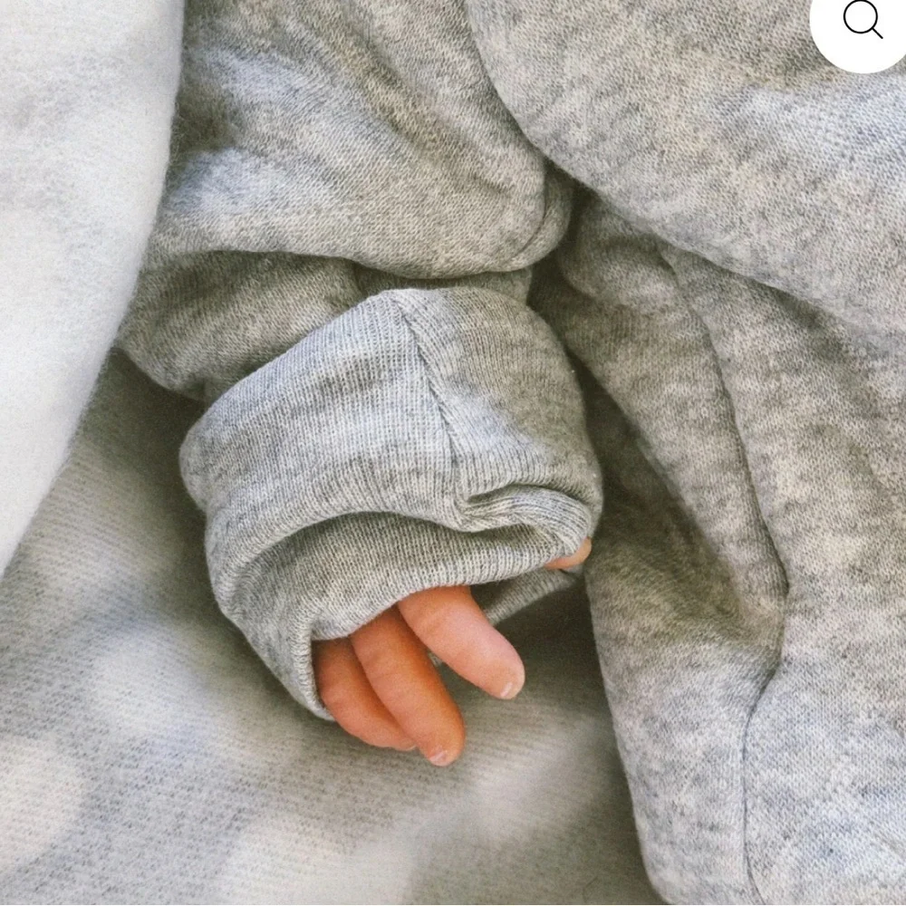 Gray Quilted Baby Outfit by message In A Bottle