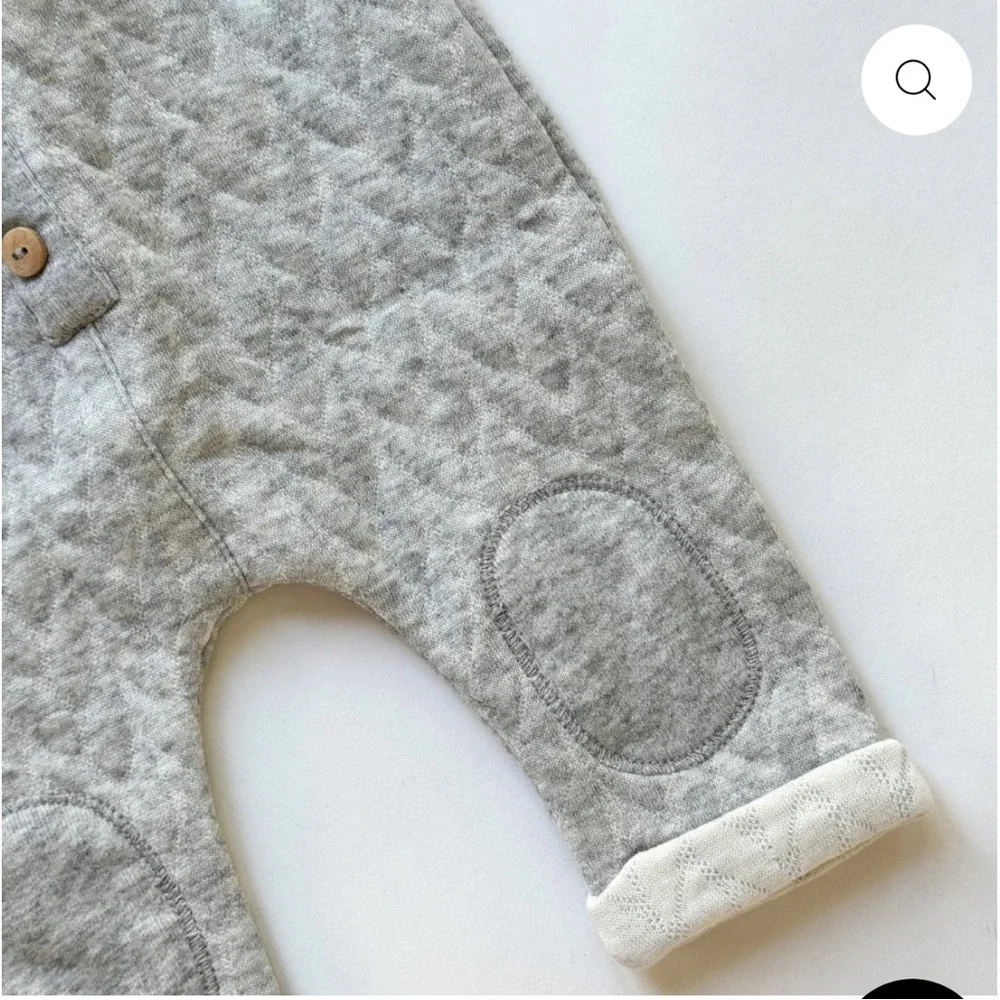 Gray Quilted Baby Outfit by message In A Bottle