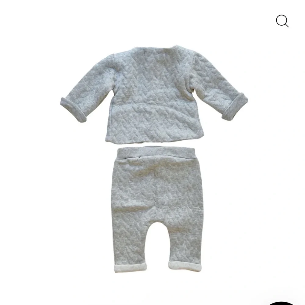 Gray Quilted Baby Outfit by message In A Bottle