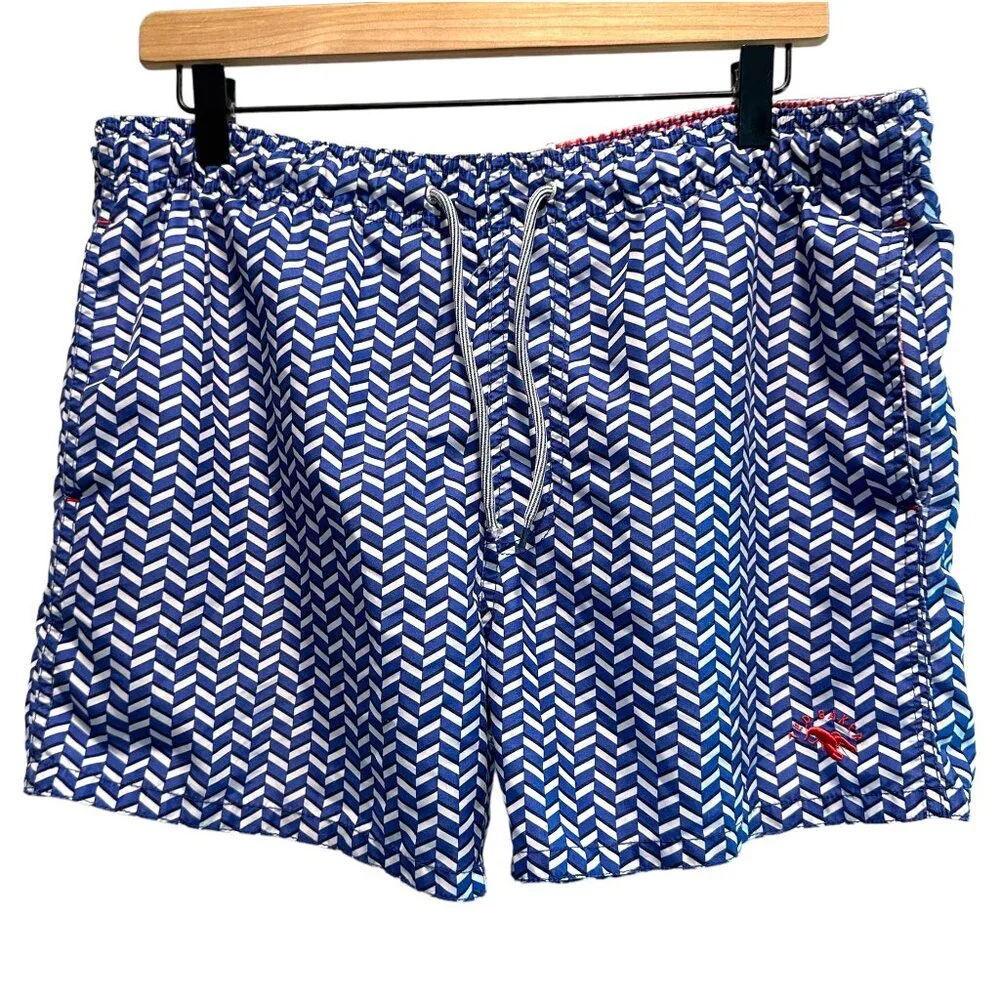 Ted Baker Blue Swim Trunks Shorts Lined Pockets‎ Size 2 Waist 34