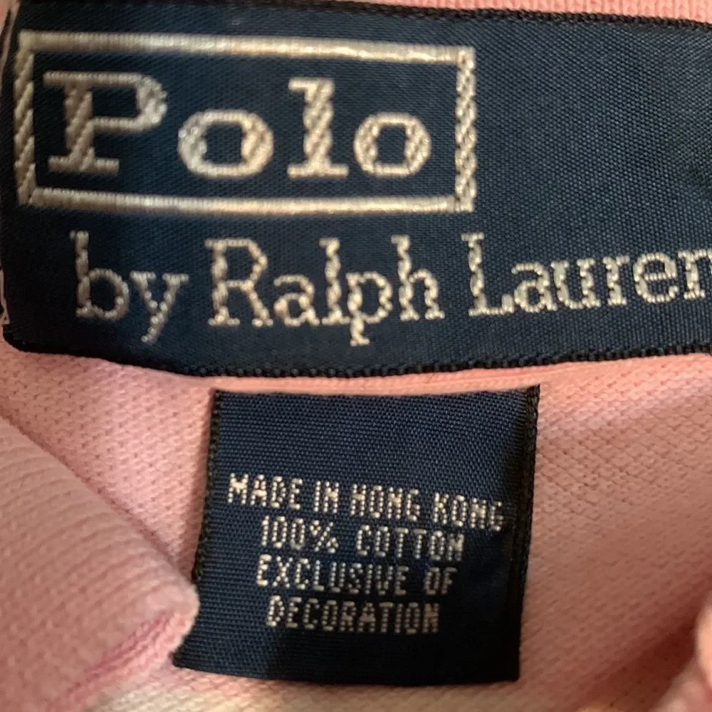 Polo Ralph Lauren Striped Men’s Pink White Polo Shirt Large