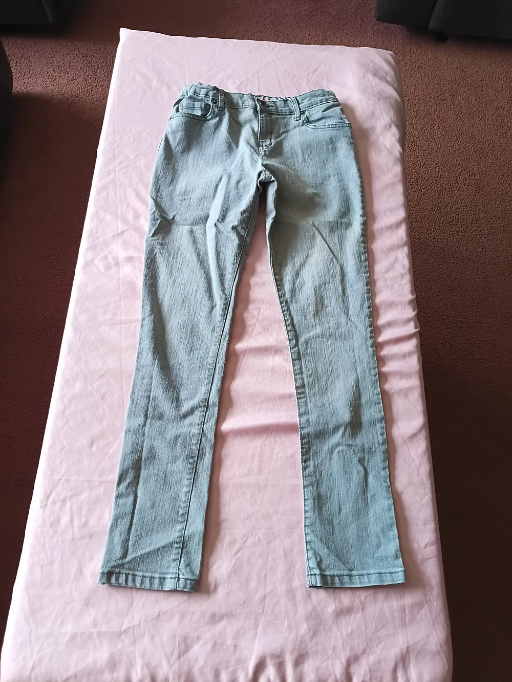 The Children's Place  Girls' Gray Super Skinny Jeans Sz.14