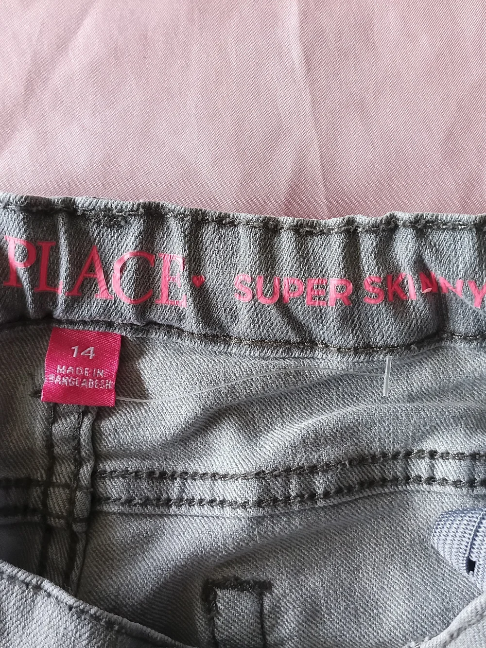 The Children's Place  Girls' Gray Super Skinny Jeans Sz.14